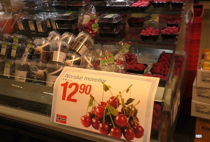 Покупка продуктов питания в Норвегии